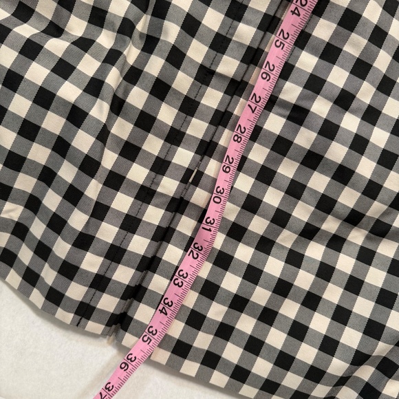 Coach | Black and Ivory Gingham Mid Length Trench Coat Size 10 - Picture 14 of 16